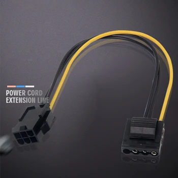 10 Buc Molex la PCI-E Adaptor IDE 4Pin 4 Pini de sex Feminin la 6 Pini de sex Feminin 6pini Grafica placa Video Converter Cablu