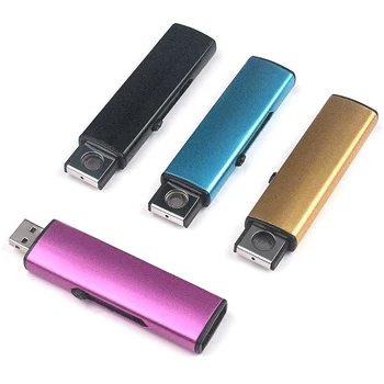 USB Bricheta Bricheta Reîncărcabile cu Buton de Apăsare Dublă față-verso Punctul de Încărcare Electronică Windproof bricheta