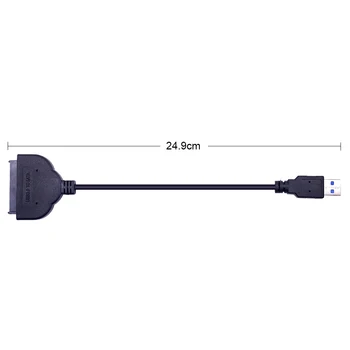 Pentru Sata 3.0 Cablu Adaptor USB 3.0 La 5Gbps Serial ATA III 7+15 22Pin Converter Pentru 2.5 HDD Hard Disk SSD Negru