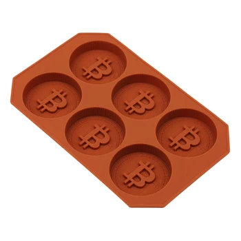 Multifunctional 6 Găuri De Gheață Zăbrele Bitcoin Forma Tava De Mucegai Bar Budincă De Ciocolată Filtru De Mucegai Bucătărie De Copt Accesorii Instrument