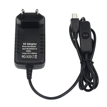 5V 3A Putere de Alimentare AC Adaptor Cablu Micro USB cu Putere On/Off Pentru Raspberry Pi 3 pi pro Model B B+ Plus