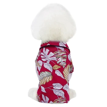 Câine Haine De Vara Tricou Câine Drăguț De Imprimare Plaja Hawaii Casual Călătorie Pentru Animale De Companie Tricou Maneca Scurta Florale Pisică Câine Bluza Noua