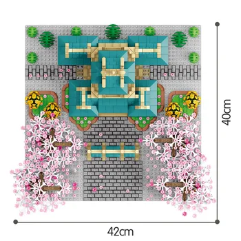 2529PCSC Prietenii City Street View Casă în Copac Floare Arhitectura Cărămizi herry Floare de Sezon Model Blocuri Jucarii pentru Fete