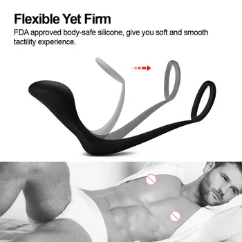 Anal Plug sex Masculin, Prostata pentru Masaj Inel de Penis Anal Prize Vibrator G-spot Butt Plug Adult Sex Toys Anal Jucării pentru Femeie Bărbat Gay Sex-Shop