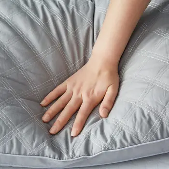 De dormit Perna Bumbac Alb Gri Perne 48*74cm Somn perne pot fi spălate Complet umplut Respirabil gât protector