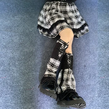 Harajuku Coreea Moda Lady Mult Ciorap Y2k Lolita Dulce Carouri Fata Piciorul Cald Jk Student Dantelă Neagră, Strada Piciorului