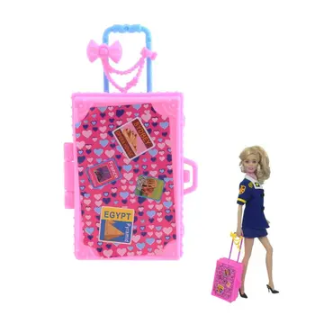 Moda Valiza de Călătorie Papusa Accesorii Copii Jucarii Depozitare pentru Papusa barbie 203E