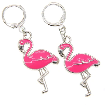 La modă drăguț roz de strut animal flamingo cercei personalitate frumoasă fată cercei de sex feminin bijuterii cadouri de Craciun