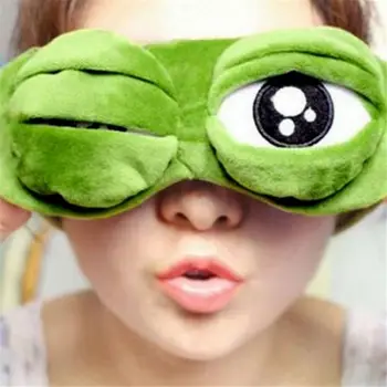 Moale de Pluș Masca de Dormit Amuzant 3D Trist Ochi-de-Broască Masca de Somn Căptușit Mască de Acoperire a Călători Restul Masca de Ochi Cadouri Copil Adult Plasture pe Ochi