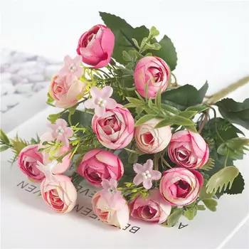 13 cap Trandafiri Ceai Pachet Acasă în Camera de zi de Decorare Nunta Flores Matase Flori Artificiale