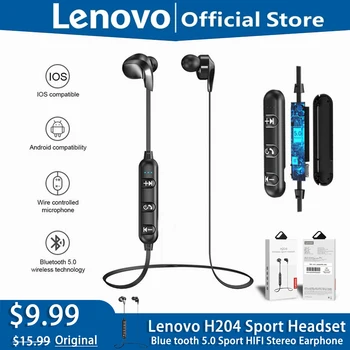 Original Lenovo H204 Sport cu Cască Cu Gât Căști Bluetooth 5.0 Vorbitori de Fitness și divertisment HIFI Stereo pentru Căști