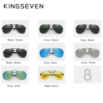 KINGSEVEN 2021 fără ramă de Aluminiu design de Brand pentru Bărbați ochelari de Soare Polarizat Lentile UV400 Accesorii Ochelari de sex Masculin Ochelari de Soare Pentru Barbati