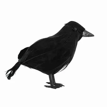 1 buc Black Crow Fals Pasăre Jucărie Casa Bantuita de Halloween Petrecere de Decor elemente de Recuzită în aer liber de Halloween Decor Simulare Decor