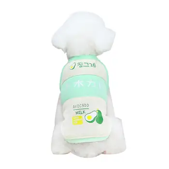 Îmbrăcăminte pentru animale de companie Scrisori de Imprimare Capsuni Banane Fructe de Bumbac Respirabil Cățeluș Câine Confortabil Vesta T-shirt pentru Vara