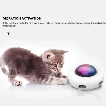 Interactiv Pisica Teaser placă Turnantă Prinderea Jucării Pene Stick Auto Ammusement Inteligenta Trainning Gravitațională OZN