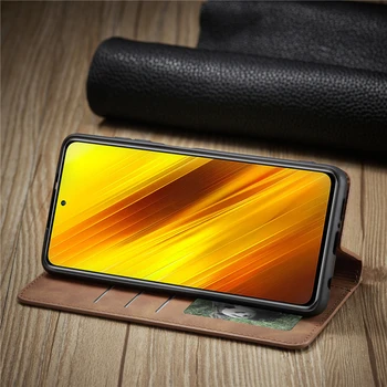 De lux Portofel din Piele Flip case Pentru Xiaomi POCO X3 NFC Telefon Mobil Caz Mi POCO M3 Magnetic Portofel Acoperi