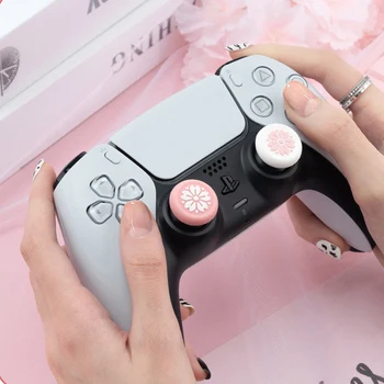 Roz Sakura Degetul Prindere Capac Pentru PS4, PS5 PRO Comutator Pro Controller Thumbstick Caz Gamepad Joystick Acopere Jocul Coajă Accesorii