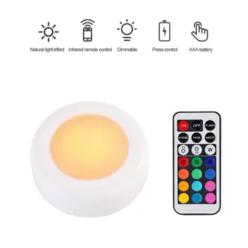 LED Lumina de Noapte Telecomanda fara Fir 12 Culoare RGB Baterie Senzor Tactil Cadrul Cabinetului de Lumini Lămpi de Perete Pentru Bucătărie