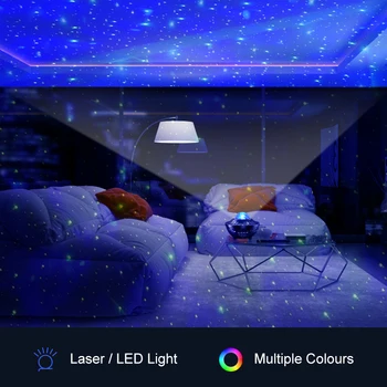 Lumina de noapte Cerul Înstelat Lampa Alimentare USB Culori Luminozitate Schimbătoare Proiector Player de Muzică de Control de la Distanță Bluetooth Pentru Dormitor