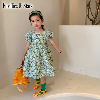 Vara Fete Dress Copilul Vestidos De Vacanță Pentru Copii Rochie De Copii Haine De Moda Spate Galben Siret Imprimeu Floral De La 2 La 9 Ani