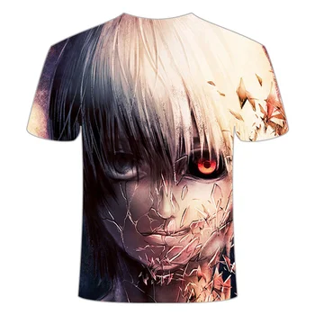 2021 Nou stil de Vară lupta Anime Tokyo Ghoul T Cămașă Bărbați Femei Topuri Băiat 3D Moda T-Shirt Casual Barbati haine Streetwear