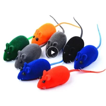 Musca Rezistent La Soareci De Jucarie Mini Colorat Pisica Jucării De Pluș False Mouse-Jucarii Pentru Pisici Pisoi Animale De Joc Amuzant Pisica Animale De Companie Consumabile