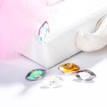 Astrobox Navette Zircon Gem Coase Pe Stras Pointback Pietre de Cristal Margele Vrac DIY Accesorii de Îmbrăcăminte Îmbrăcăminte Bijuterii