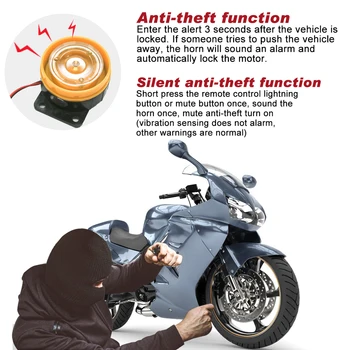 Masina de 12V Sistem de Alarma de Securitate Motocicleta Scuter de Control de la Distanță Anti-furt Smartphone-uri controla masina