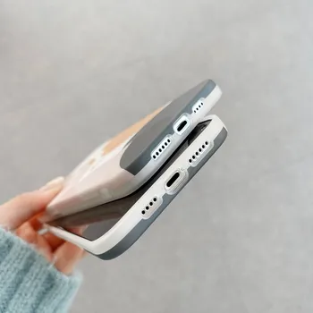 Ottwn Art Contrast de Culoare de Telefon Caz Pentru iPhone 12 Pro Max 11 Pro Max X XR XS Max 7 8 Plus SE 2020 rezistent la Șocuri Moale IMD Capacul din Spate
