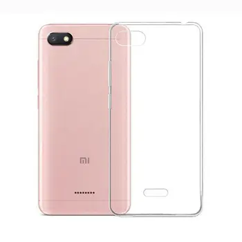 TPU moale Caz Pentru Xiaomi Redmi 6A Telefon Mobil Clare de Protecție din Silicon Praf de Cristal Capacul din Spate Caz Corp Plin Capa Coque