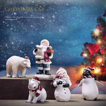 Creative Ren De Crăciun Figurine Model În Miniatură Rășină Meserii Cadou Birou Ornament De Craciun Decor Acasă Decorare Accesorii
