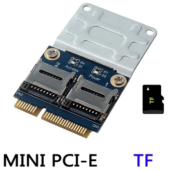 2 HDD-SSD pentru Laptop Dual Micro - SD SDHC SDXC TF Mini PCIe Card de Memorie Cititor MPCIe la 2 Mini-Sdcards Mini Pci-E Adaptor