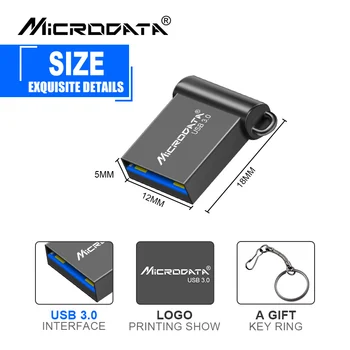 Mini USB Unitate flash pen drive USB 3.0 pendrive 64GB 32GB 16GB Flash Memory Stick cu cheie inel 128GB U disc cadouri Creative