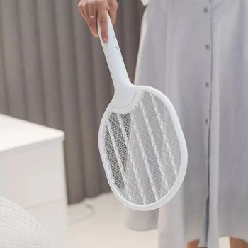Noi Youpin Jordan&Judy Reîncărcabilă electrice țânțar swatter alb pur grila asistată de iluminat cu LED dublu întrerupător de siguranță