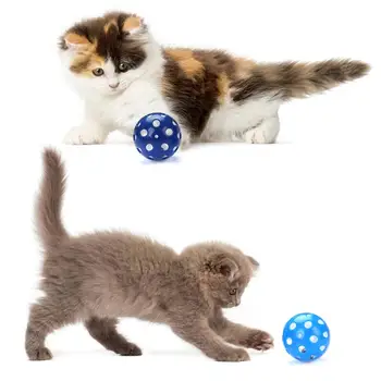 Legendog 2 buc Craciun animale de Companie Joc cu Bile, Jucării de Plastic, Bell Decor Jucarie Pisica Minge Pisoi Jucărie Consumabile pentru animale de Companie Pisica Favoruri Culoare Aleatorii
