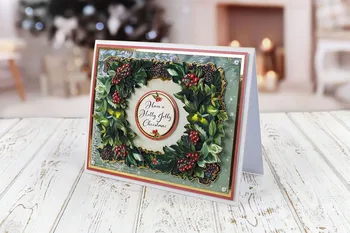 Vacanță de crăciun Crescent Floare Moare de Tăiere Album Dariy Decor Matrita Embosare Șablon DIY Felicitare Handmade