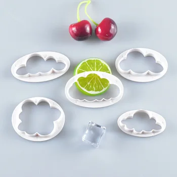 5Pcs 3D Nor de Forma de Plastic Fondant de Tăiere Tort de Mucegai Cookie Cutter Biscuit Mucegai Tort de Decorare Instrumente Fondant de Tăiere Tort Mucegai