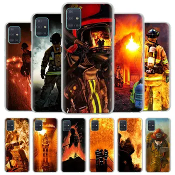 Caz pentru Samsung Galaxy A50 A51 A70 A71 A10 A10s A20s A30 A40 A11 A21s A31 A41 A91 Telefon Acoperi Pompier Eroi Pompier Cazuri