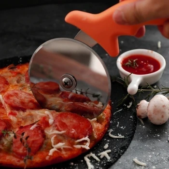 Bucătărie din Oțel Inoxidabil Cutter Pizza Cuțit Tort Instrumente Pizza Roți Foarfece Ideal pentru Pizza, Plăcinte, Clătite și Aluat Cookie-uri