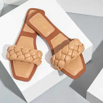 Femeile Tes Papuci Sandale Plate Degetele De La Picioare Deschise Verde Moale Picior De Agrement De Dimensiuni Mari 37-42 Flip Office Femei Papuci