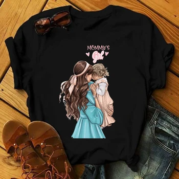 Vara Super Mama Viata Momlife Imprimare Femei T-shirt de Moda de Top Stil Harajuku Gât Rotund Femei tricou Negru 5066