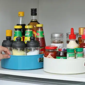 360 De Rotație Tava De Accesorii De Bucătărie Containere De Depozitare Pentru Condimente Borcan Gustare Tava De Alimentare De Baie Cutie Non Alunecare Cosmetice Organizator