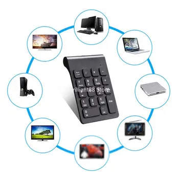 2.4 GHz Wireless Tastatura Numerică tastatura Numerică 18 Taste Tastatură Digitală pentru Contabil Casier Laptop Notebook Tablete de Mici dimensiuni
