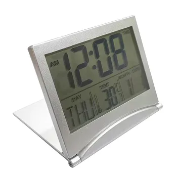 Portabil ceas cu alarmă Digital LCD Stație Meteo Pliere Data Desktop Temperatura de Călătorie Ceas Deșteptător despertador wekker#2440