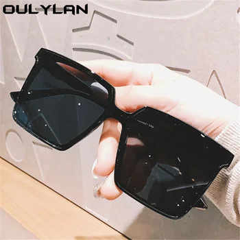 Oulylan Clasic Supradimensionat ochelari de Soare Femei Bărbați Epocă Pătrat Ochelari de Soare Nuante Doamnelor Designer de Modă UV400 Gradient de ochelari de soare