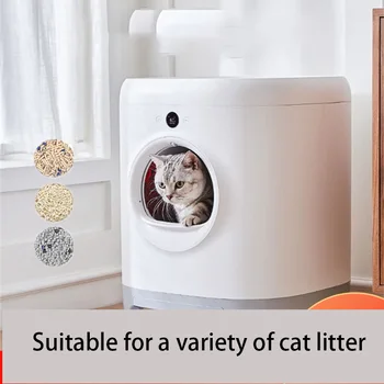 Inteligent Automat Pisica Cutie Complet Închise Auto-Curățare Tava Cu Lopata Mașină De Gunoi Pisica Cutie Arenero Gato Produse Pentru Animale De Companie