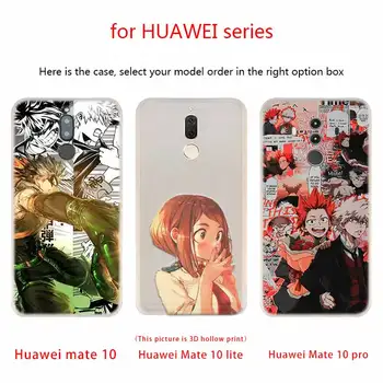 Silicon moale Caz Pentru Huawei Mate 30 20 10 Lite Pro 20X S Y9 2018 2019 NOVA 3 3i 4 negru Japonia Anime Eroul Meu mediul Academic