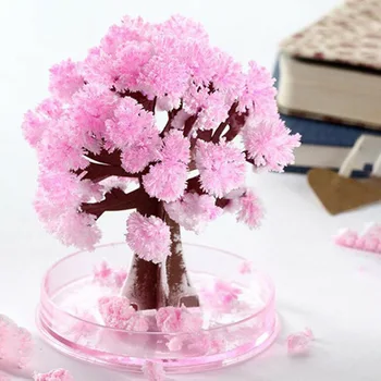 Magie în Creștere Hârtie Copac Sakura Cristal Copaci Desktop Cherry Blossom Jucării EL