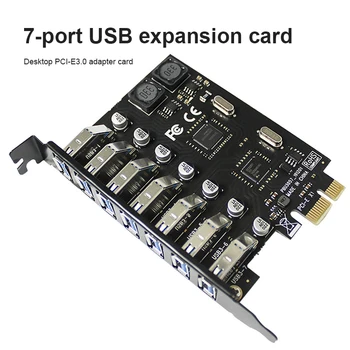 USB 3.0 PCI-E Card de Expansiune Adaptor 7 Porturi USB 3.0 Hub Adaptor Extern Controller PCI-E Extender PCI Express Card Converter