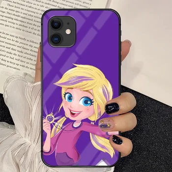 Polly Pocket Desene animate fată Telefon Sticlă Călită Caz Acoperire Pentru IPhone 6 6S 7 8 11 12 X Xr Xs Se 2020 Pro Max Plus Mini Pictura
